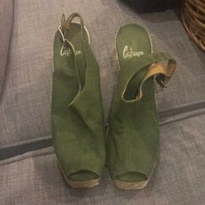 Castaner Peep Toe Wedge